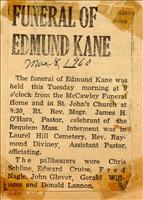 Kane, Edmund (Funeral Notice)